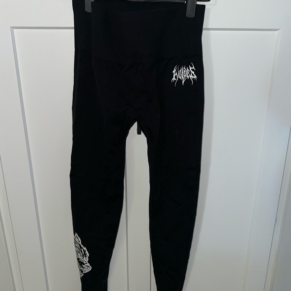 Darc Sport Black Leggings with White Accents